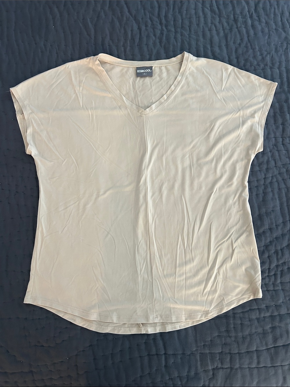 32 Degrees Cream V-Neck Short Sleeve Tee